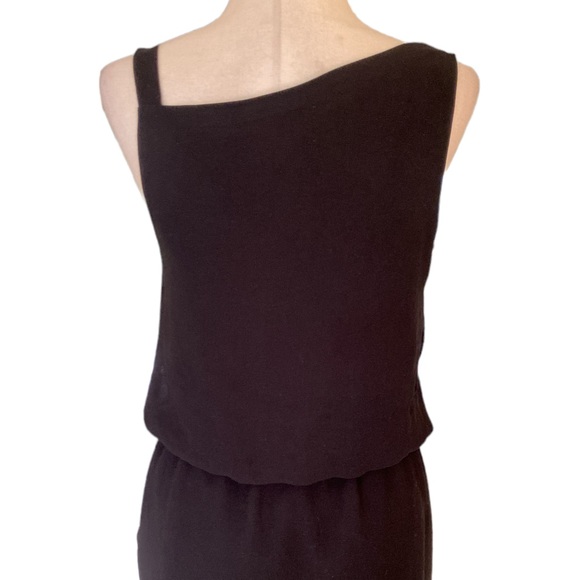 Theory Jaylyn Black Draped Neck Sleeveless Drop Waist Tunic Slip Dress - 4 - Picture 10 of 15